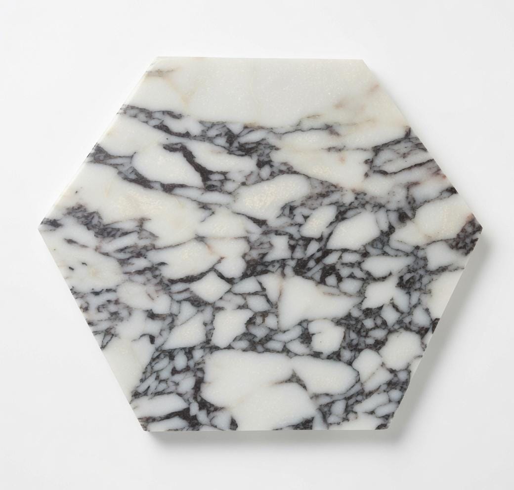 Amaretto Viola Purple Marble Hexagon Trivets / Tabletops / Decorative Marble Pieces in many sizes FREE SHIPPING