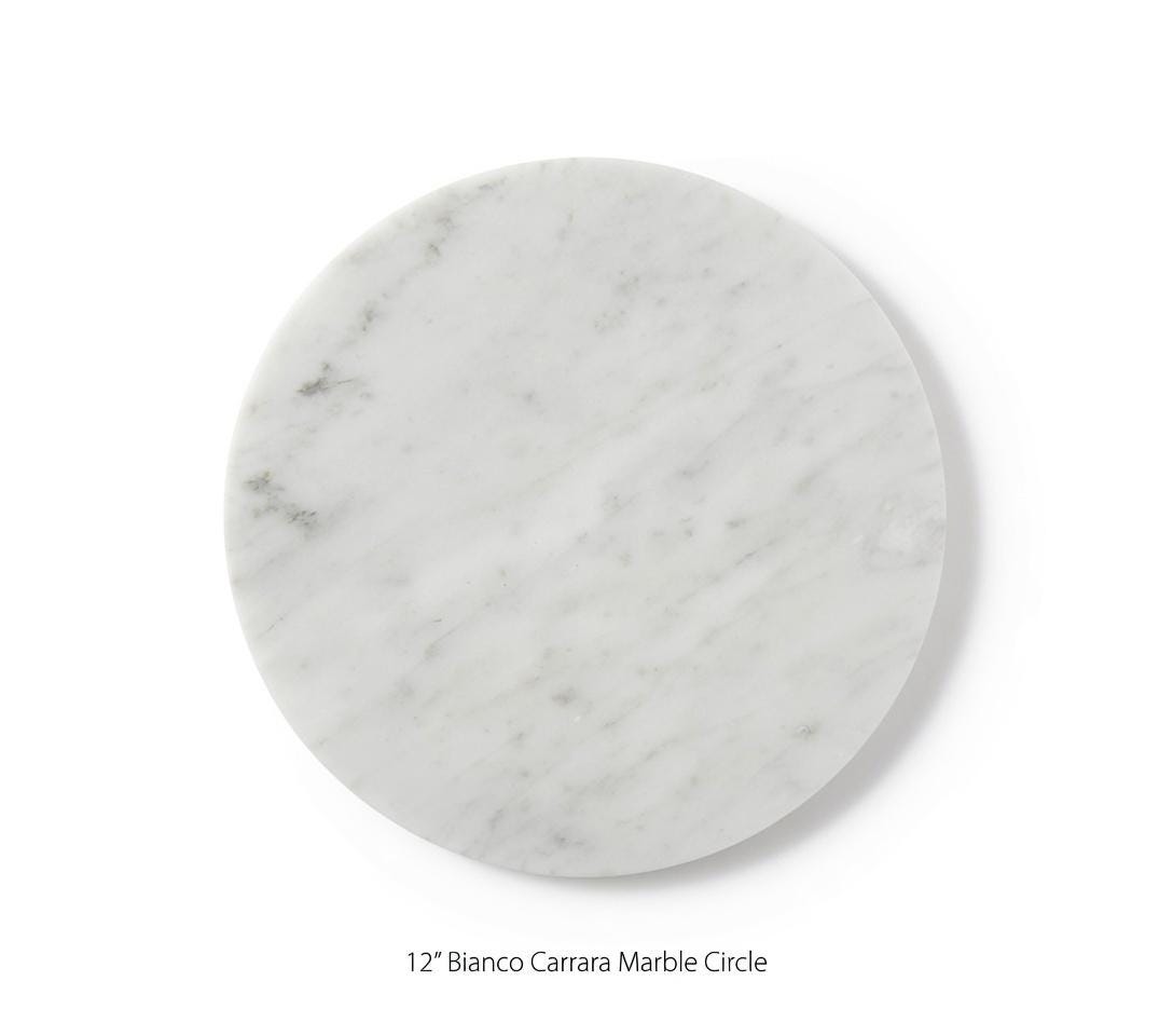 Handmade Bianco Carrara Marble,  Hot plate. Perfect to protect your table from hot pots and pans 12" available in 3 shapes.