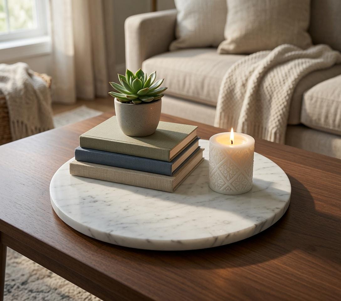 Handmade Bianco Carrara Marble,  Hot plate. Perfect to protect your table from hot pots and pans 12" available in 3 shapes.