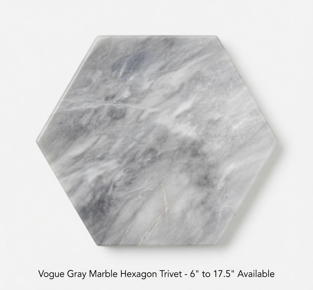 Handmade Stone Hexagon  Tray/Trivet Available in A variety of stone types and colors marble, granite, Limestone etc... Free Shipping