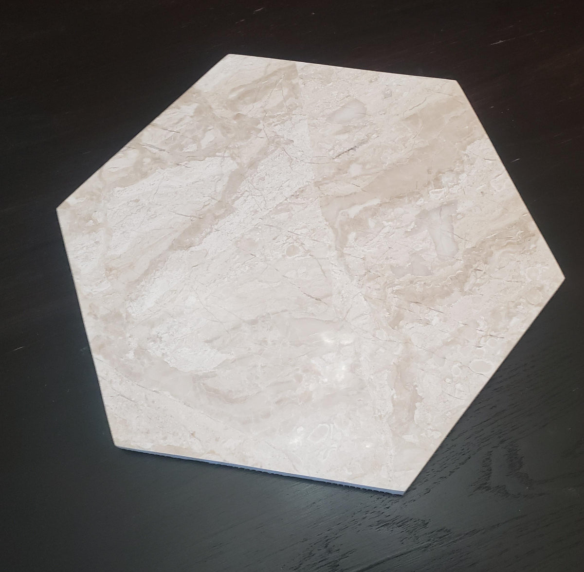Handmade Stone Hexagon  Tray/Trivet Available in A variety of stone types and colors marble, granite, Limestone etc... Free Shipping