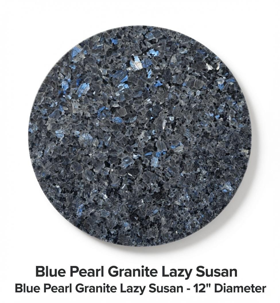 Blue Pearl Granite Lazy Susan 12" diameter  perfect for an elegant addition for your table FREE SHIPPING.