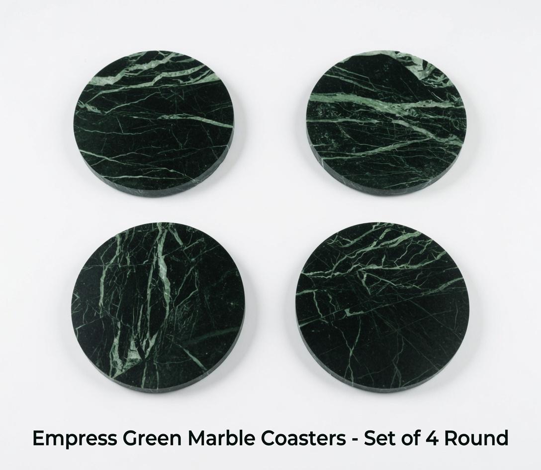 Handmade  Coasters available in variety of stone types  and in many colors  set of 4 round,  square, or 2 of each