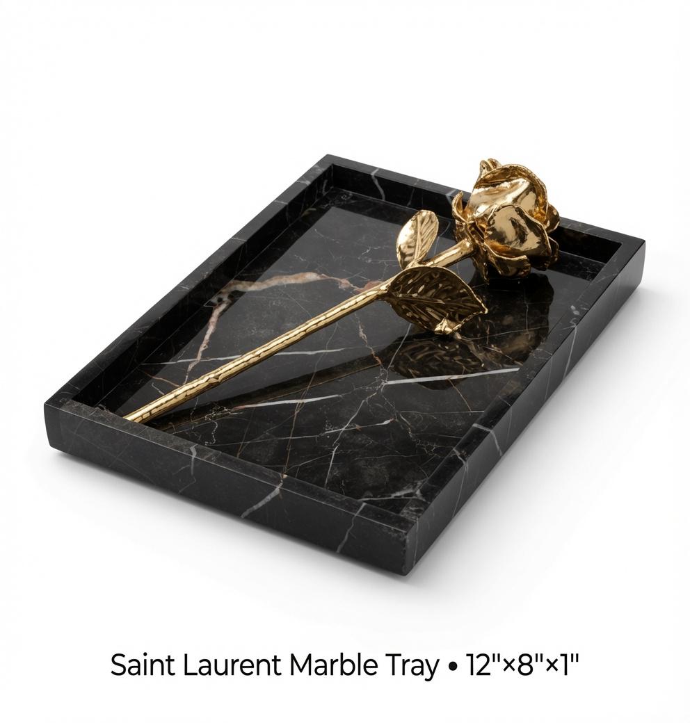 Handmade Saint Laurent Marble Tray 12" × 8" x 1"(height)Handmade, Free Shipping, Beautiful, Beautiful perfect for a housewarming gift.