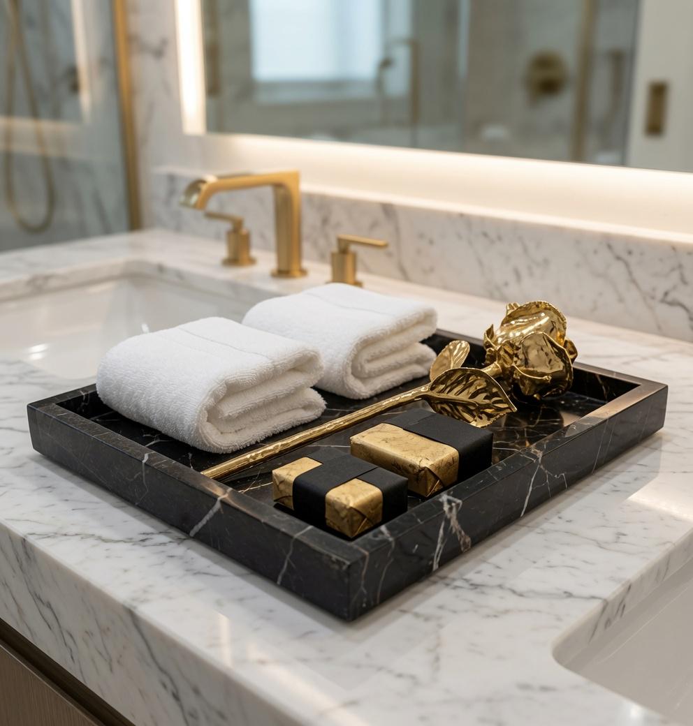 Handmade Saint Laurent Marble Tray 12" × 8" x 1"(height)Handmade, Free Shipping, Beautiful, Beautiful perfect for a housewarming gift.