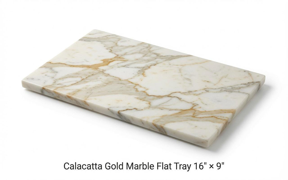 Handmade Stone Marble or Granite Flat Tray 16" × 9" perfect for your centerpiece or beautiful decor. Free Shipping to USA