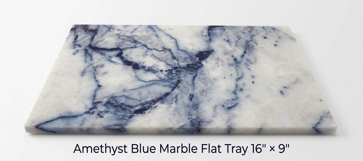 Handmade Stone Marble or Granite Flat Tray 16" × 9" perfect for your centerpiece or beautiful decor. Free Shipping to USA