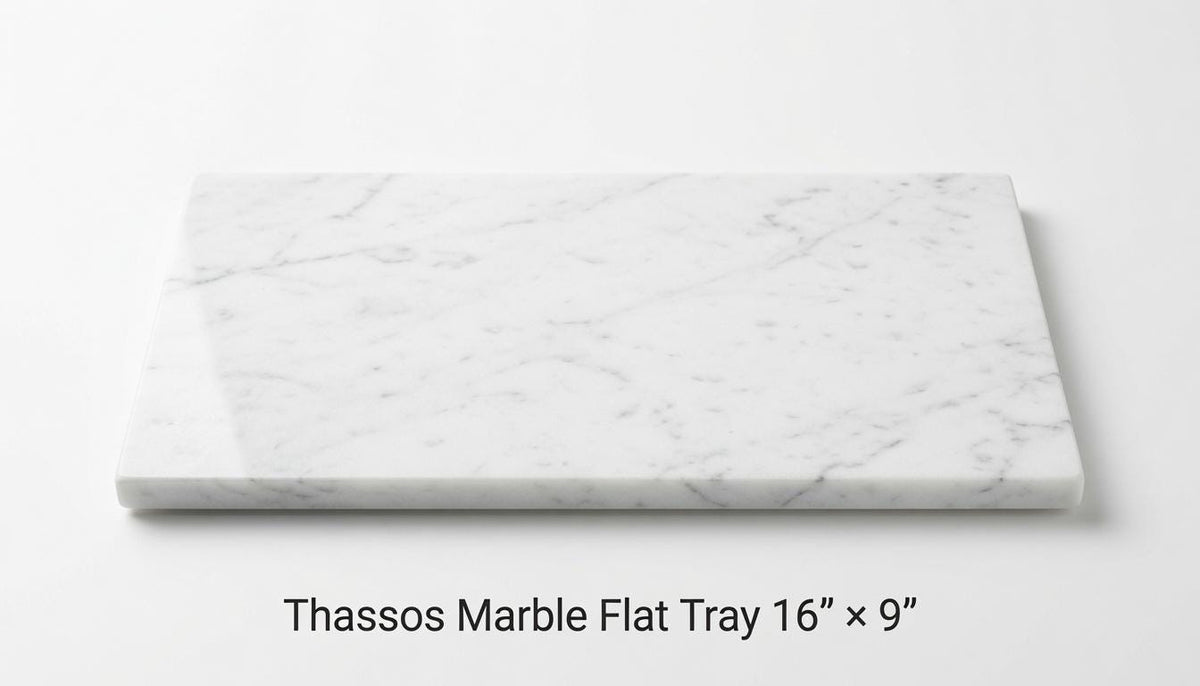 Handmade Stone Marble or Granite Flat Tray 16" × 9" perfect for your centerpiece or beautiful decor. Free Shipping to USA