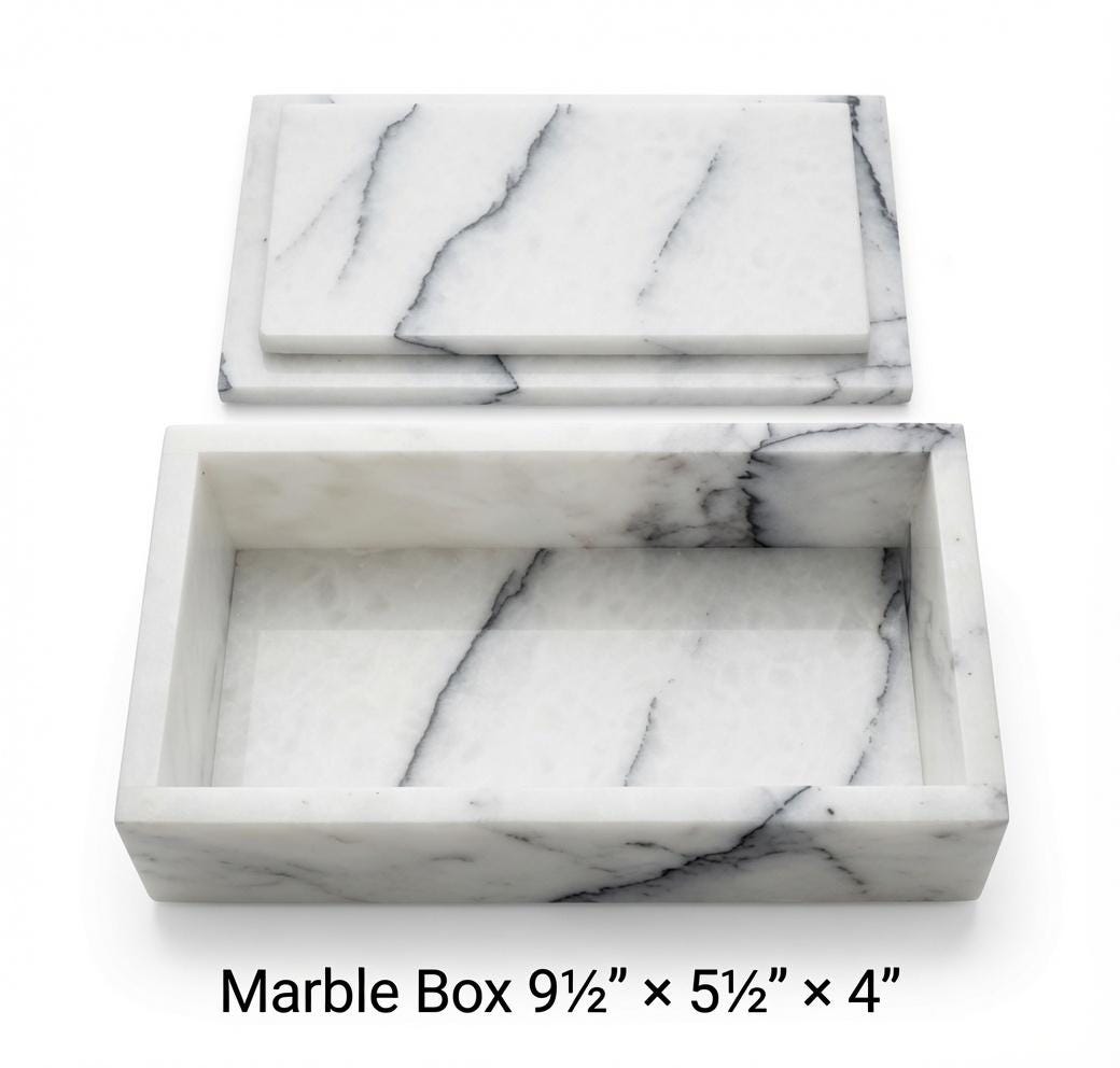 Amethyst Blue Marble Box 9 1/2"×5 1/2" height 4" or message for custom size Free Shipping