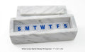 White Carrara weekly pill organizer box 7"×2 1/4" height 2 3/8" box with weakly pill organizer FREE SHIPPING