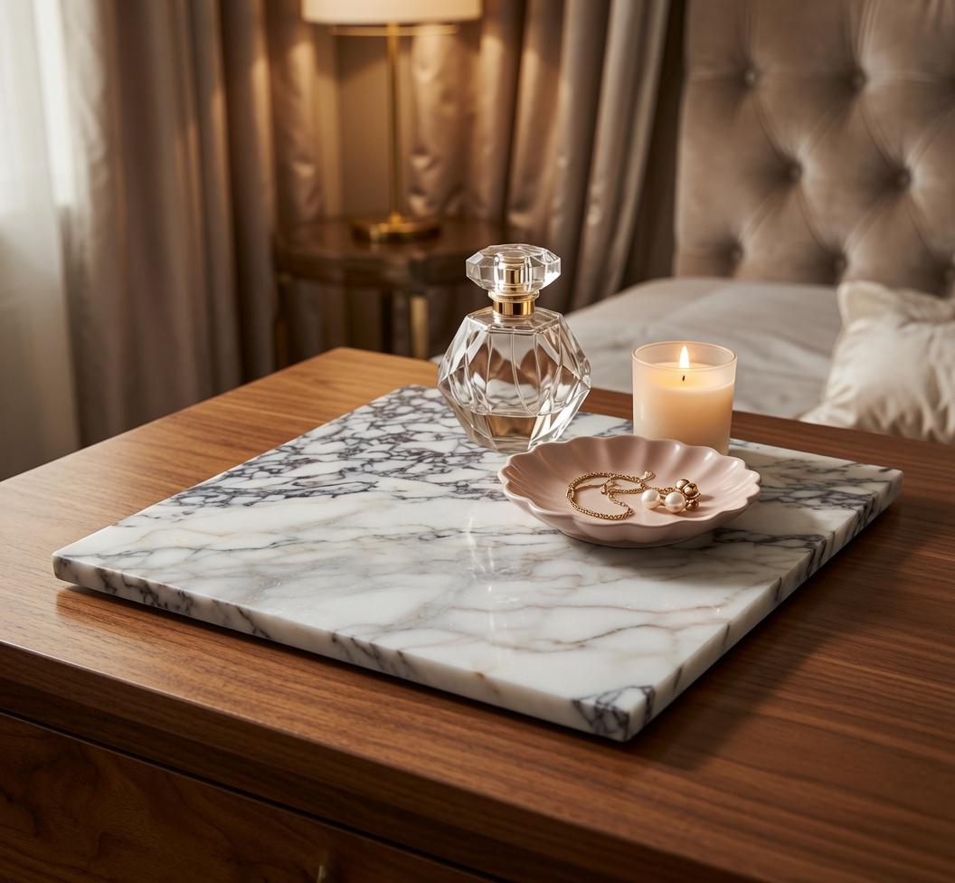 Amaretto Viola Purple Marble Squares Trivets / Tabletops / Decorative Marble Pieces in many sizes FREE SHIPPING