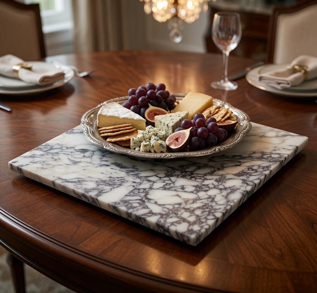 Amaretto Viola Purple Marble Squares Trivets / Tabletops / Decorative Marble Pieces in many sizes FREE SHIPPING