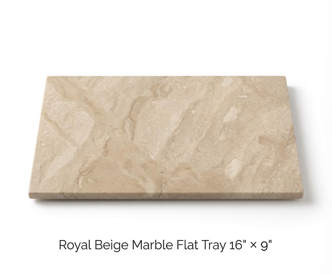 Handmade Stone Marble or Granite Tray 16" × 9" perfect for your centerpiece or beautiful decor. Free Shipping to USA