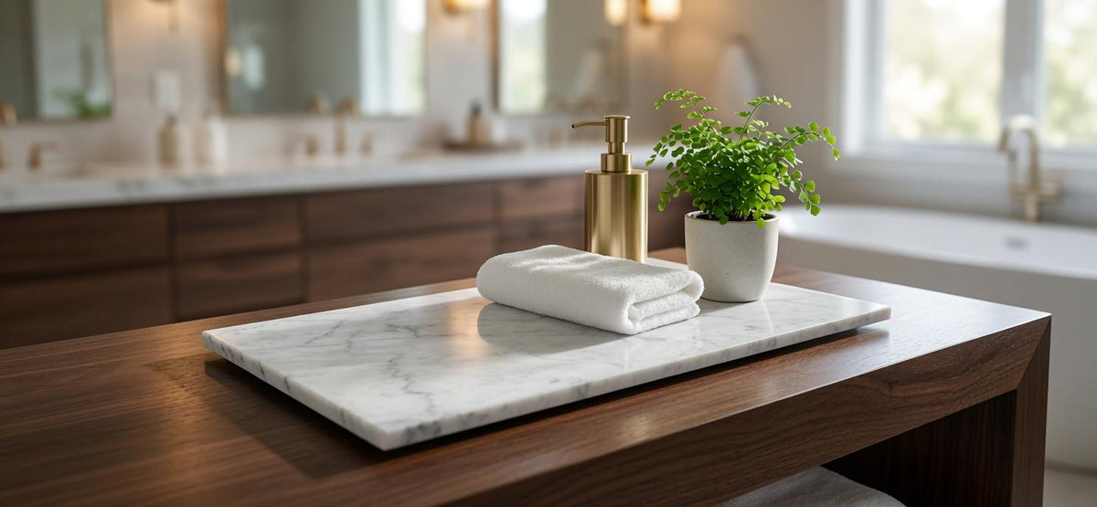 Handmade Stone Marble or Granite Tray 16" × 9" perfect for your centerpiece or beautiful decor. Free Shipping to USA