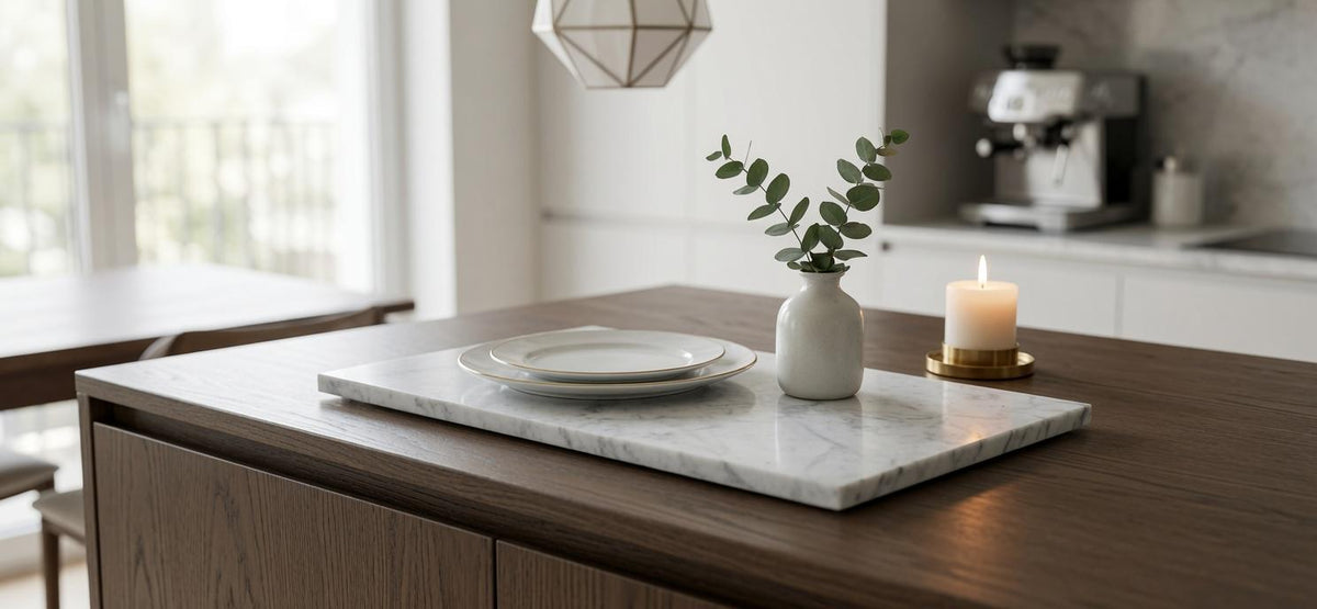 Handmade Stone Marble or Granite Tray 16" × 9" perfect for your centerpiece or beautiful decor. Free Shipping to USA