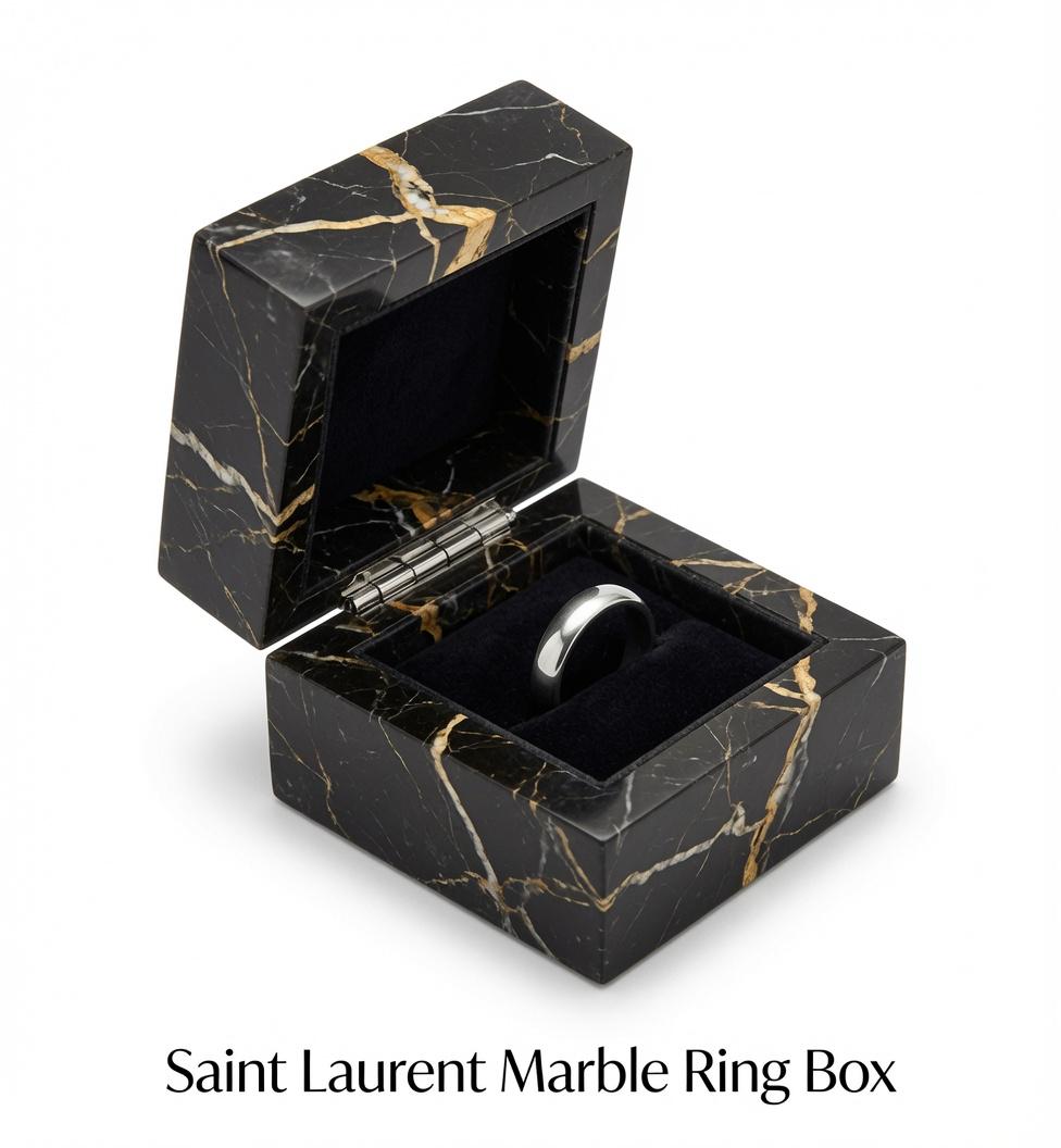 Saint Laurent Marble Ring Box a perfect proposal keepsake something to keep and treasure forever FREE SHIPPING