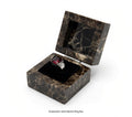 Emperador Dark Marble Ring Box a beautiful box perfect for a proposal or display a perfect keepsake that will be treasure forever