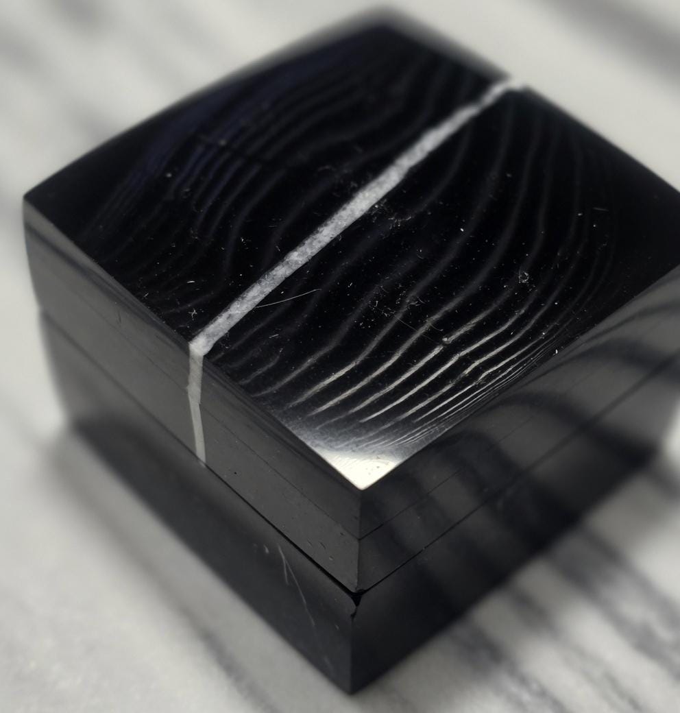 Nero Marquina Marble Ring Box a beautiful box perfect for a proposal or display a perfect keepsake that will be treasure forever