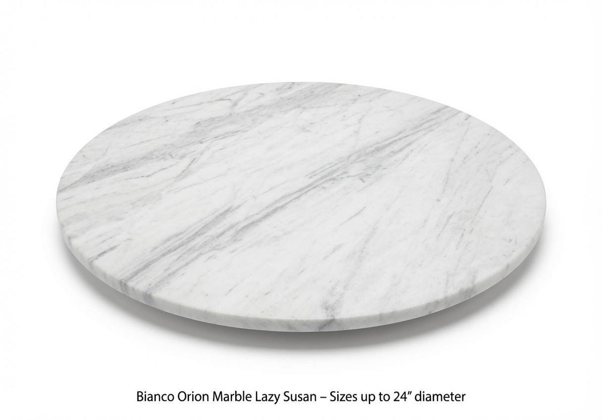 Bianco Orion Marble Lazy Susan in many sizes up to 24" diameter FREE SHIPPING a perfect centerpiece for your table