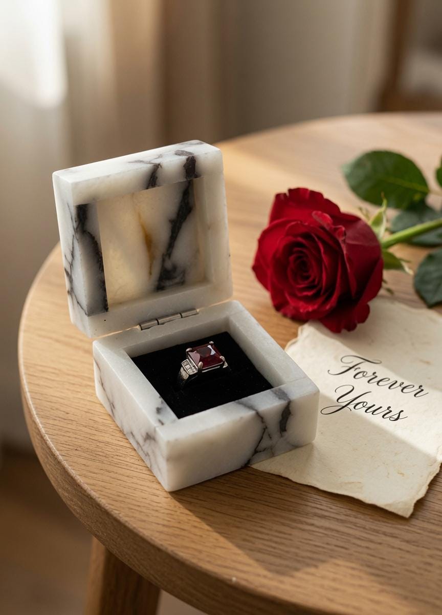 Amethyst Blue Marble Ring Box a beautiful box perfect for a proposal or display a perfect keepsake that will be treasured FREE SHIPPING