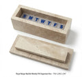Royal Beige Marble weekly pill organizer box 7 1/8"×2 3/8" height 2 3/4"  box with weakly pill organizer FREE SHIPPING