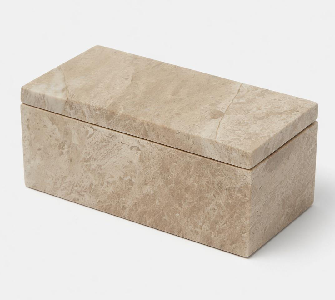 Royal Beige Marble weekly pill organizer box 7 1/8"×2 3/8" height 2 3/4"  box with weakly pill organizer FREE SHIPPING