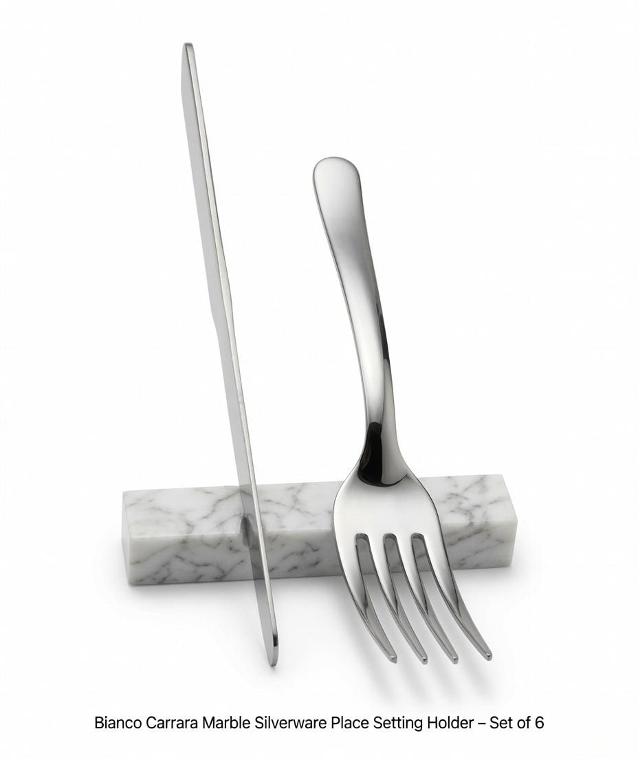 Marble silverware place setting holder set of 6 elegant addition to your dinning table Free Shipping